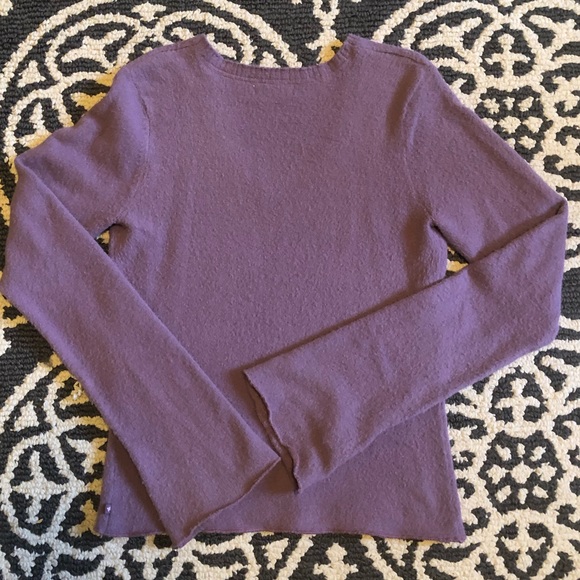 Aeropostale slim fit fuzzy purple sweater. Size M. - Picture 3 of 8